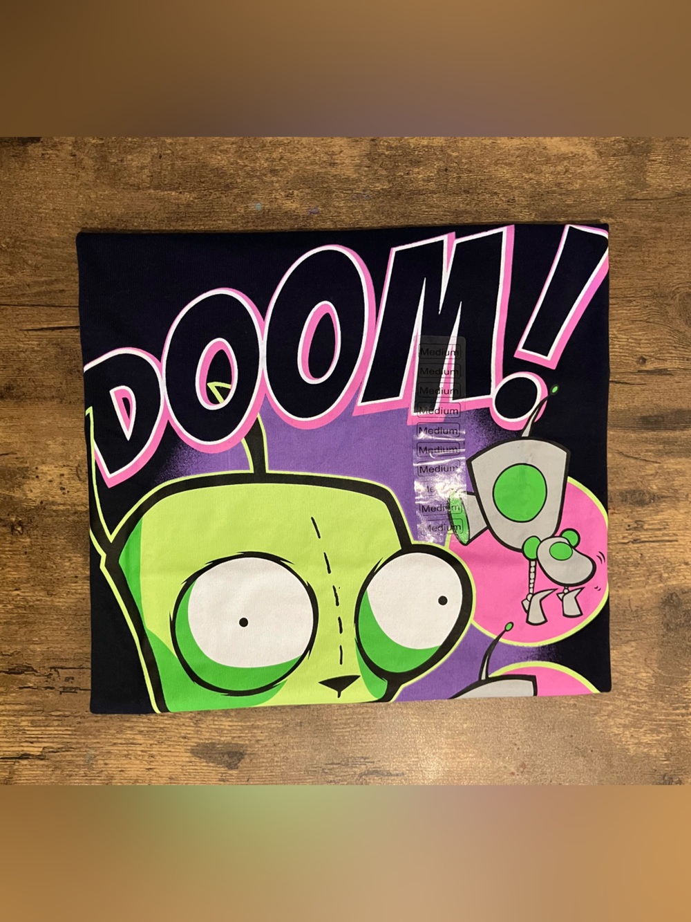 Graphic Short Sleeve Tee - Green Alien Doom Print